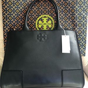 NWT Tory Burch Ella Canvas Leather Tote